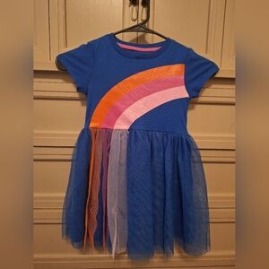 Epic Threads Blue Rainbow Dress for Kids Size 4T